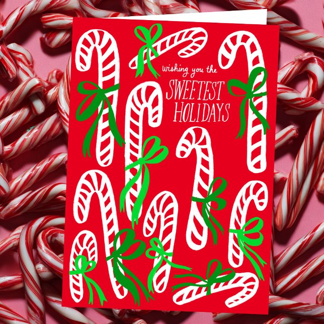 Happy Holidays Candycanes Sweet Niedliche Weihnach Karte (Happy Holidays Candycanes Sweet Cute Christmas Card
)