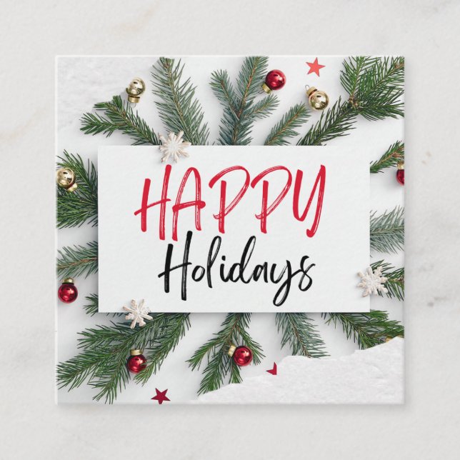 Happy Holidays Card Begleitkarte (Vorderseite)