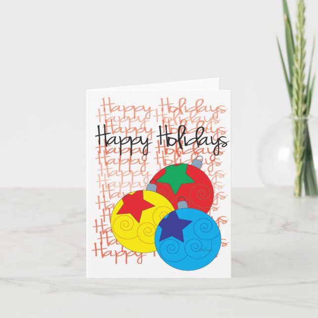 Happy Holidays Card Feiertagskarte (Vorderseite)