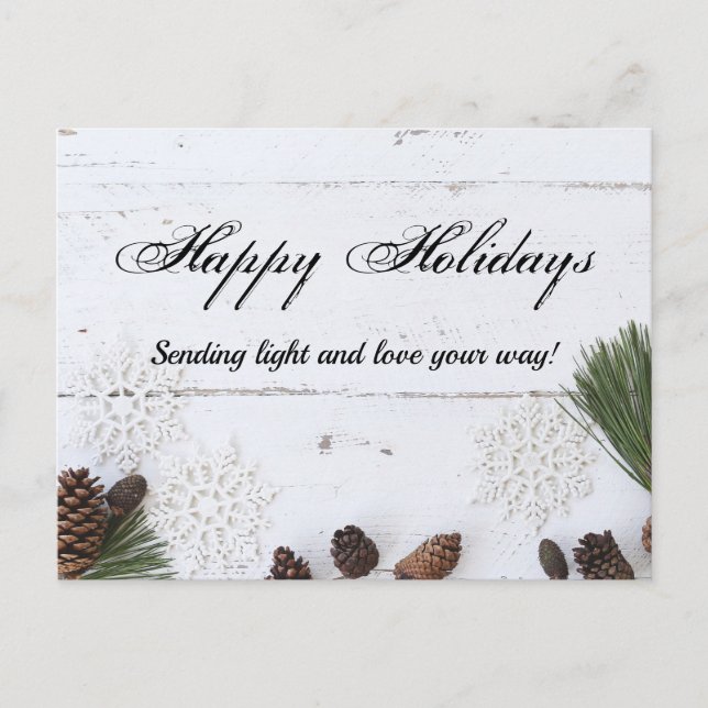 Happy Holidays Card Feiertagspostkarte (Vorderseite)