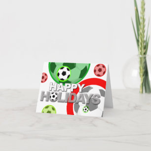 Happy Holidays Card Fußball Ball Feiertagskarte