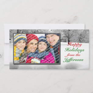 Happy Holidays Cartes photos numériques scène d'hi
