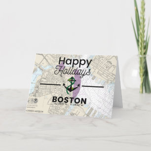 Happy Holidays Chart - Boston Feiertagskarte