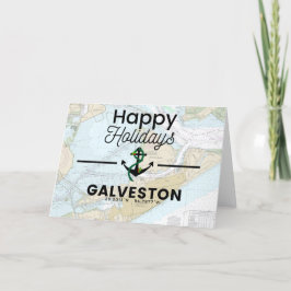 Happy Holidays Chart - Galveston Feiertagskarte