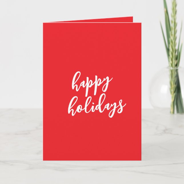 Happy Holidays Christmas New Year Season Message Karte (Vorderseite)