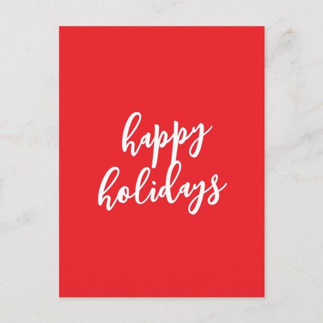 Happy Holidays Christmas New Year Season Message Postkarte (Vorderseite)