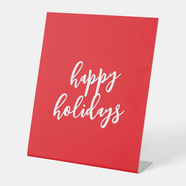 Happy Holidays Christmas New Year Season Message Sockelschild (Vorderseite)