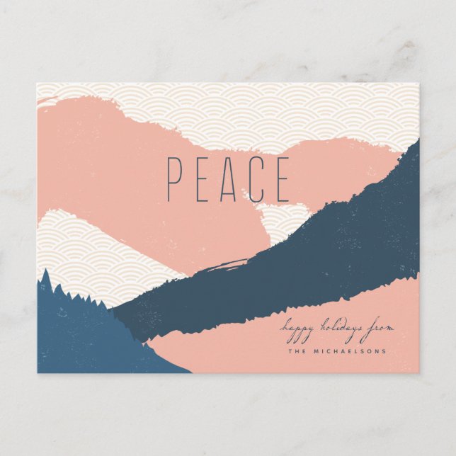 HAPPY HOLIDAYS | Christmas Peace Postcard Postkarte (Vorderseite)