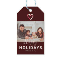 Happy Holidays Christmas Red Family Foto Minimal