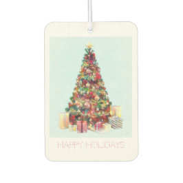 Happy Holidays. Christmas Tree Autolufterfrischer