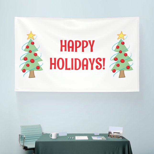 Happy Holidays Christmas Tree Banner (Messe)
