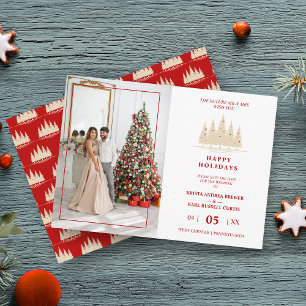 Happy Holidays Christmas Trees Foto Hochzeit
