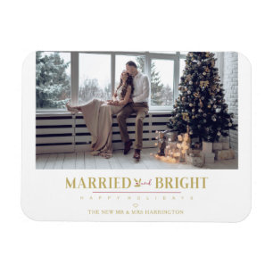 Happy Holidays Christmas Verheiratet & Marry Newly Magnet