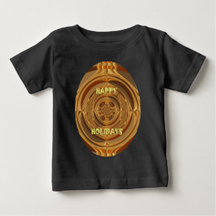 Happy Holidays Circle Art Print/Design Baby T-shirt