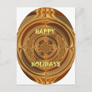 Happy Holidays Circle Art Print/Design Feiertagspostkarte