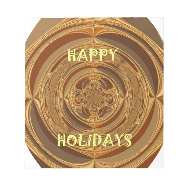 Happy Holidays Circle Art Print/Design Notizblock (Vorderseite)