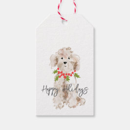 Happy Holidays Cockapoo Dog Weihnachten Feierlich Geschenkanhänger