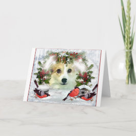 Happy Holidays Corgi Feiertagskarte