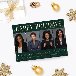 Happy Holidays Corp Team Business Fotos & Logos Folien Feiertagskarte