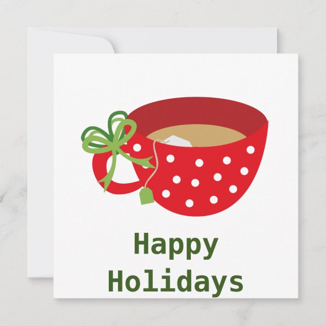 Happy Holidays Cosy Teacup (Vorderseite)