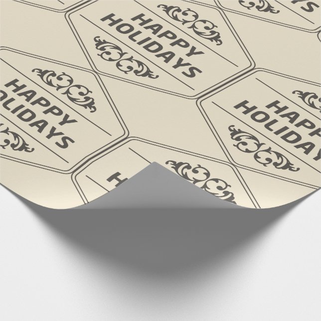 Happy Holidays Custom Background Geschenkpapier (Ecke)
