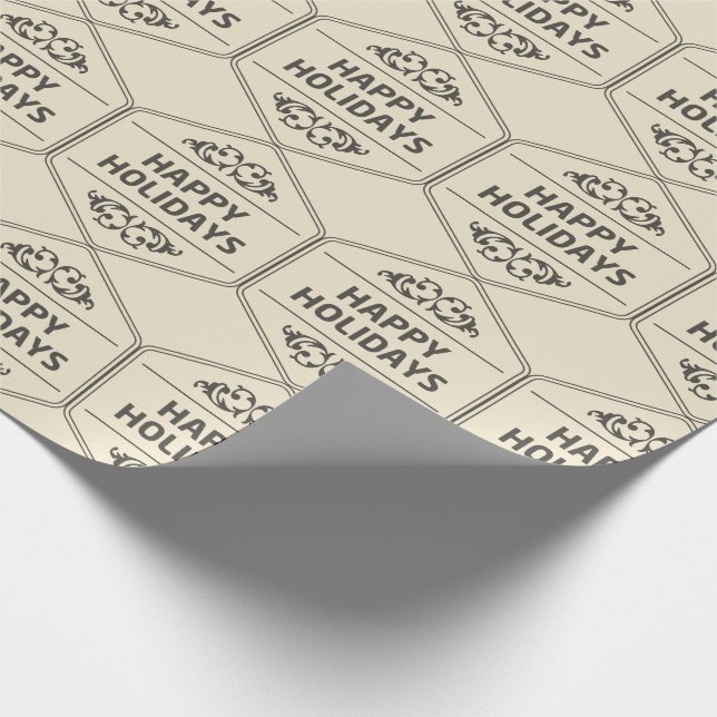 Happy Holidays Custom Background Geschenkpapier (Ecke)