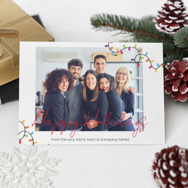 Happy Holidays Custom Foto Faltschachtel Weihnacht Karte (Von Creator hochgeladen)