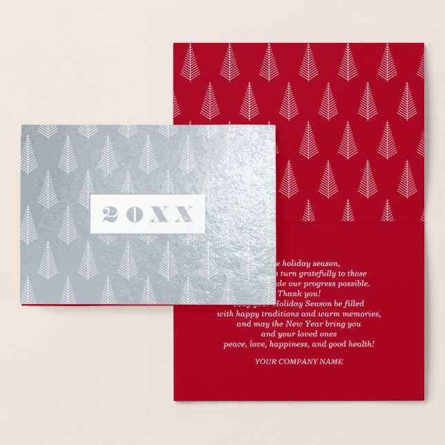 Happy Holidays | Custom Year Luxus Real Foil Card Folienkarte (Anzeige)