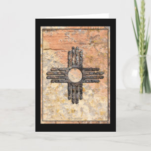 Happy Holidays - Das Zia-Sun-Symbol in New Mexico Karte