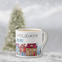 Happy Holidays, dekorativer Name auf Weihnachten 6 Espressotasse