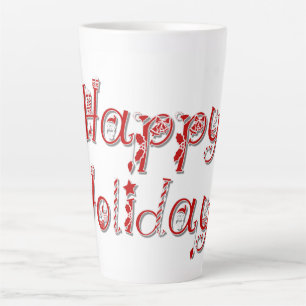 Happy Holidays Dekorierter Text Milchtasse