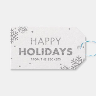 Happy Holidays Dies sind unsere Geschenktasten Sil Geschenkanhänger
