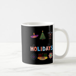 Happy Holidays Diwali Kwanzaa Hanukkah Weihnachten Kaffeetasse