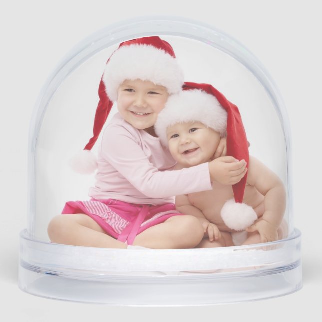 Happy Holidays Double Photo Schneekugeln (Vorderseite)