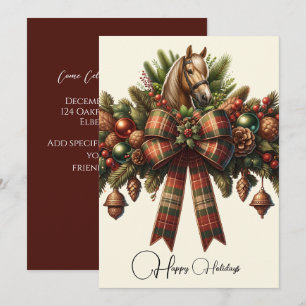 Happy Holidays Dressage Weihnachten Einladung
