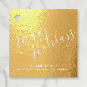 'Happy Holidays' Elegante Geschenkanhänger