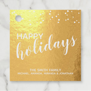 'Happy Holidays' Elegante Geschenkanhänger