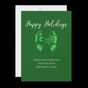 Happy Holidays Elegante Green Einladung