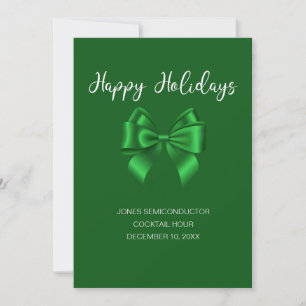 Happy Holidays Elegante Green Einladung
