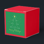 Happy Holidays elegante Weihnachtsfeier Geschenkbo Geschenkschachtel<br><div class="desc">Happy Holidays Weihnachten Geschenkboxen perfekt für ein kleines Geschenk. Klassisch elegantes,  rotes und grünes Urlaubsbild.</div>