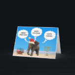 Happy Holidays Elephant Feiertagskarte<br><div class="desc">Elefant vergisst nie glückliche Ferien</div>