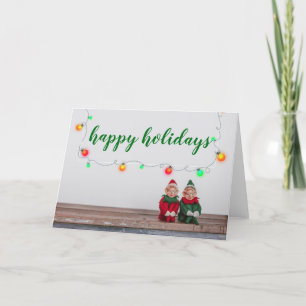 Happy Holidays Elves Karte