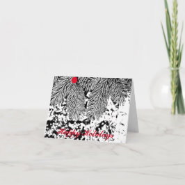 HAPPY HOLIDAYS EVERGREEN FOTO NOTE CARD