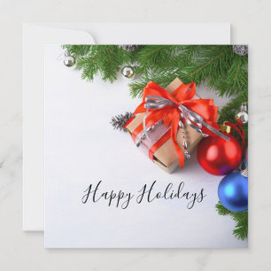 Happy Holidays Evergreen Weihnachtsschmuck Karte