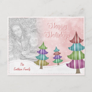 Happy Holidays Familie Weihnachten Whimsical Bäume
