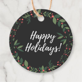 Happy Holidays Favor Tags Geschenkanhänger