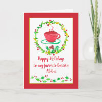 Happy Holidays Favorite Barista Kaffee Cup