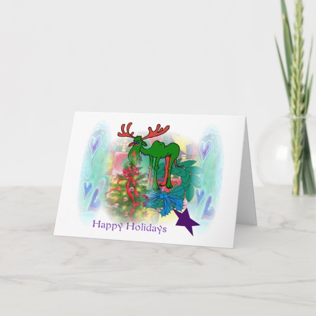 Happy Holidays Feiertagskarte (Vorderseite)