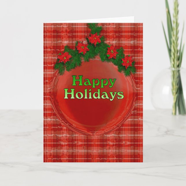 Happy Holidays Feiertagskarte (Vorderseite)