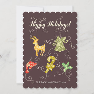 Happy Holidays Feiertagskarte